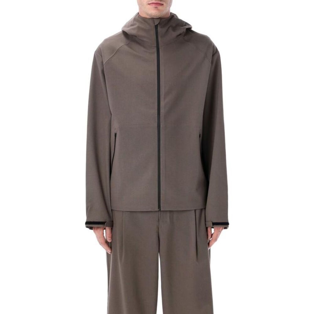 HIKING PATROL Men's Hooded Zip-Up Jacket Men DK TAUPE Outerwear